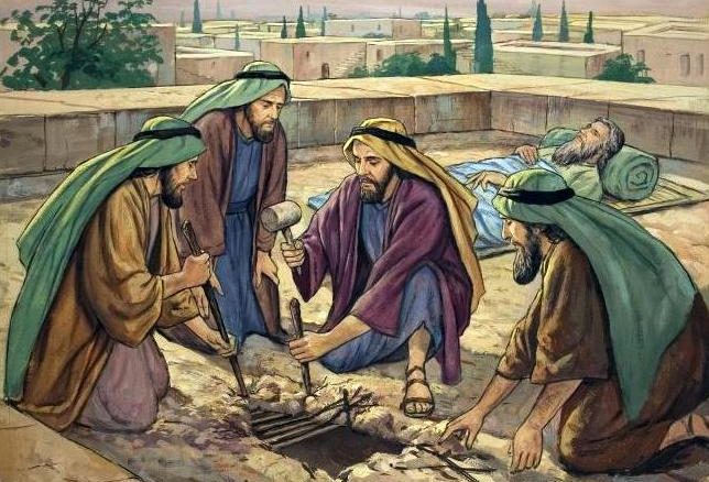 Jésus guérit l'homme paralysé